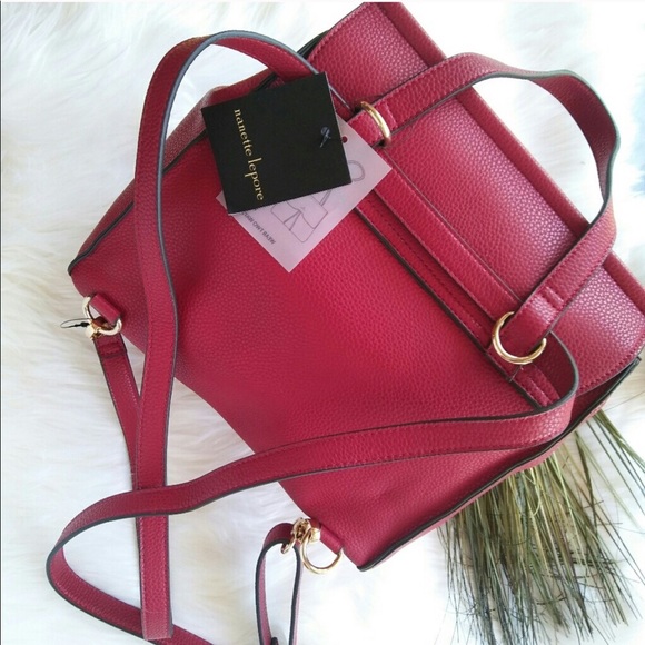 NWT Nanette Lepore Arabelle Convertible Red Bag - Picture 5 of 8